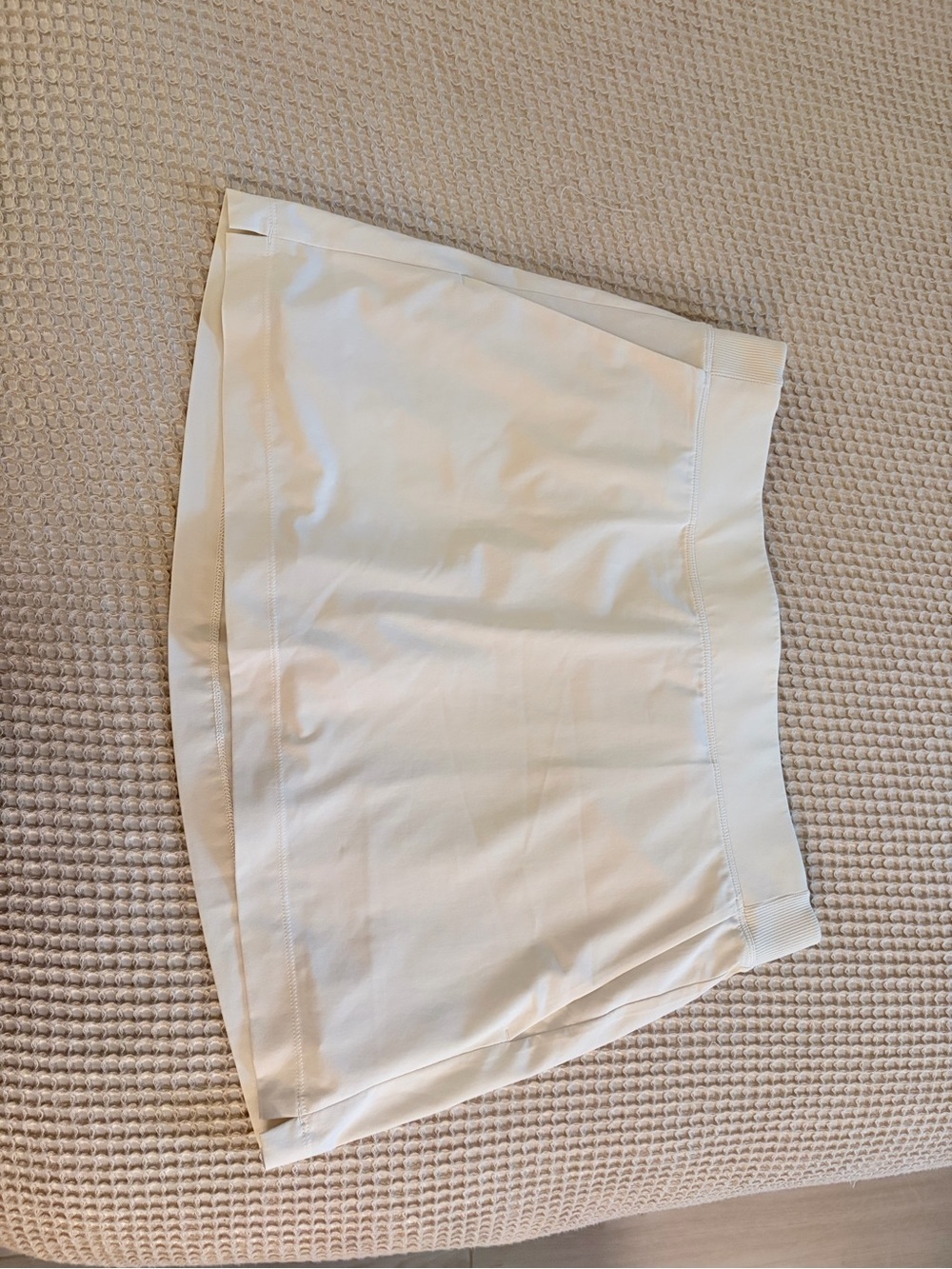 Athleta Cream-White Perforated Athletic Skort